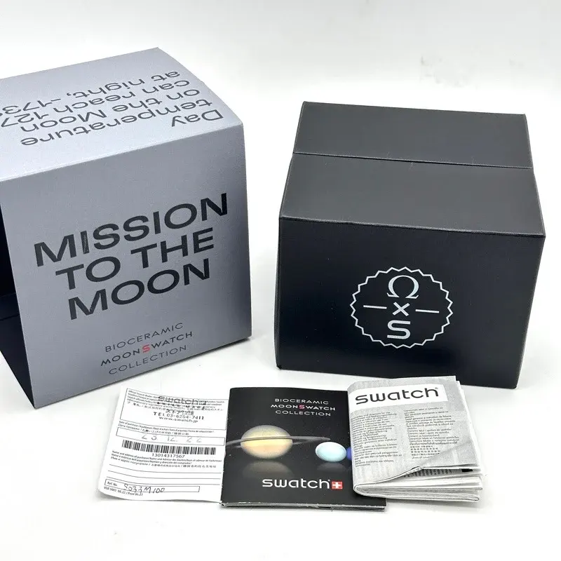 Omega x Swatch 1965 Chronograph Black Men's Watch- S033M100